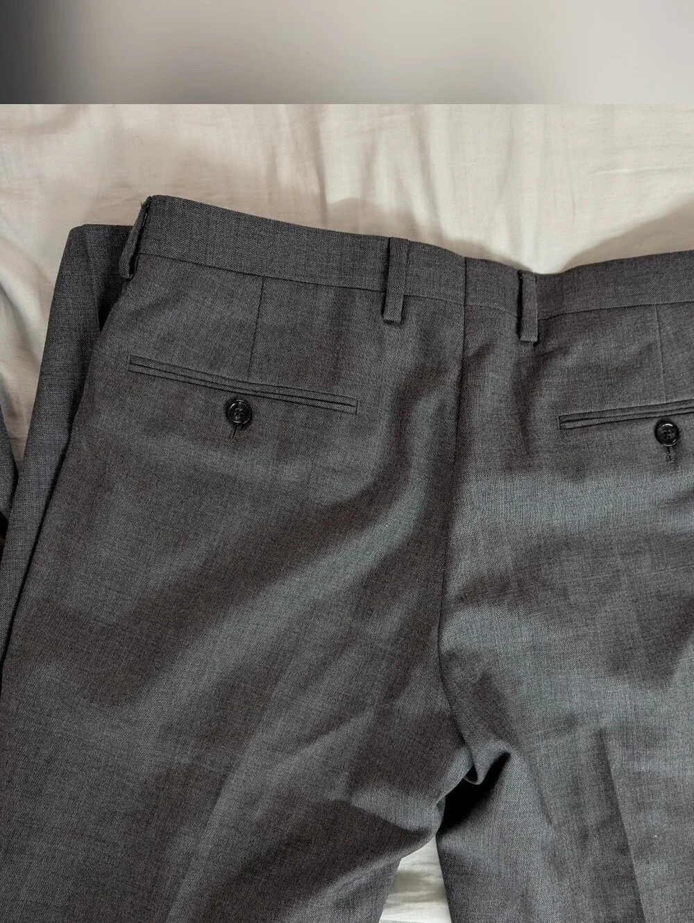 J Crew Ludlow Tollegno Italy Wool Suit Set Blazer 36R Pants 30x30 Slim Charcoal